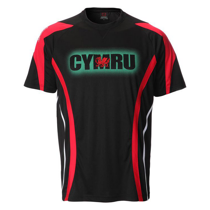Aaran Cool Black Cymru T-Shirt