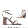 ADAGIO - beige patent strappy sandals