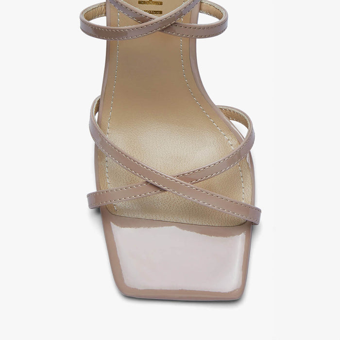 ADAGIO - beige patent strappy sandals
