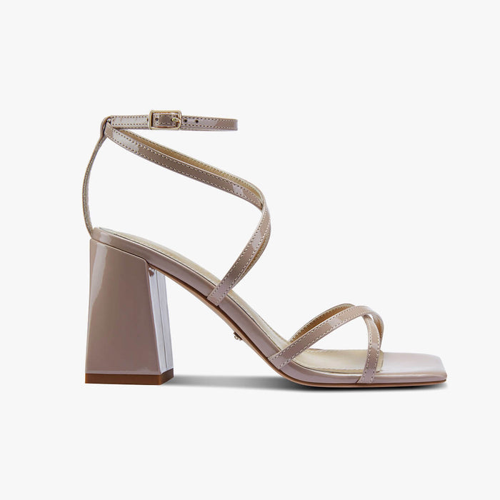 ADAGIO - beige patent strappy sandals