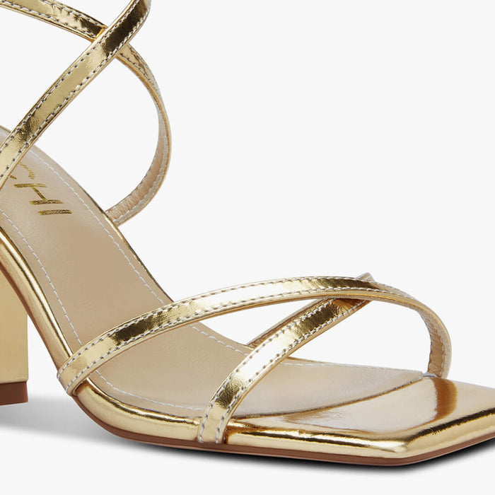 ADAGIO - gold foil strappy sandals