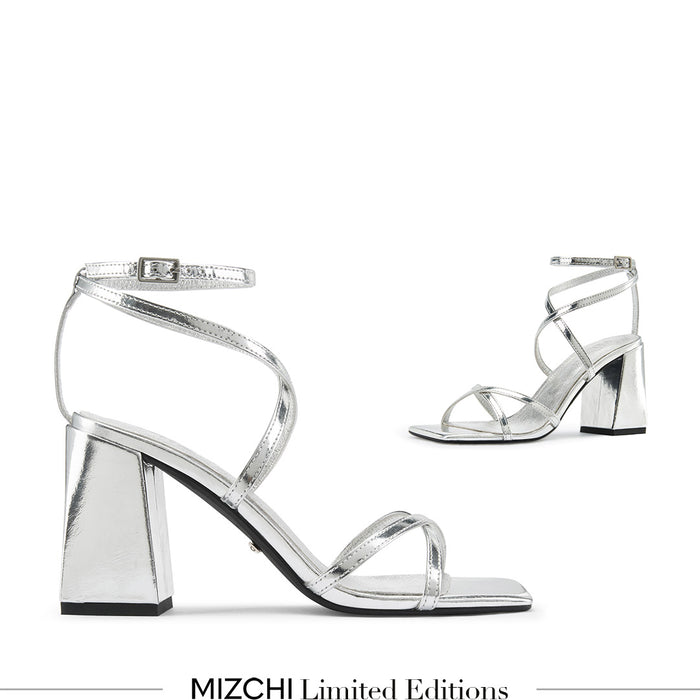 ADAGIO - silver patent strappy sandal