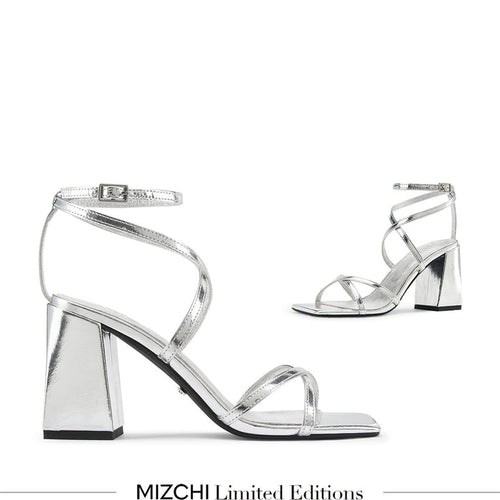 ADAGIO - silver patent strappy sandal