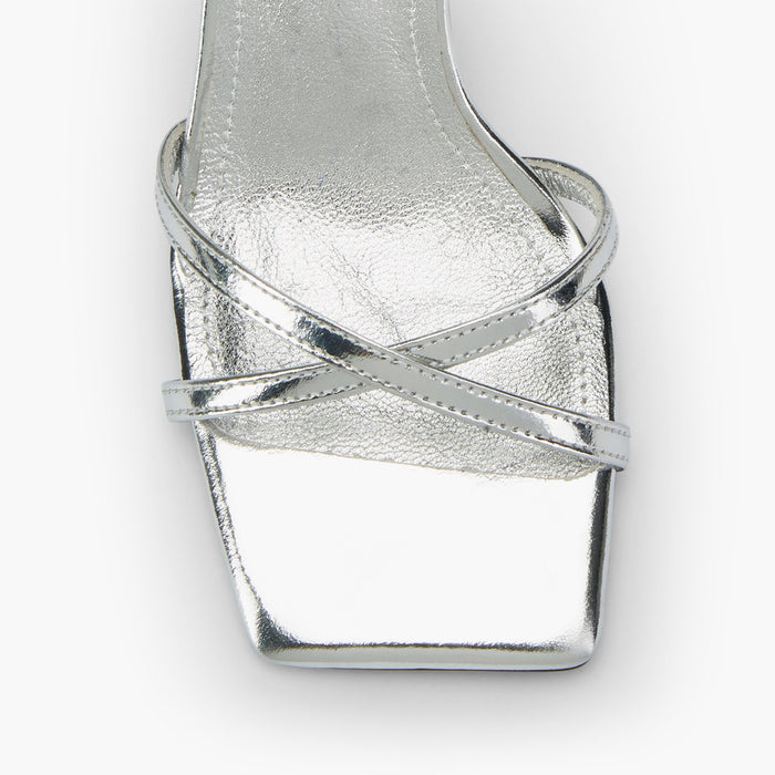 ADAGIO - silver patent strappy sandal