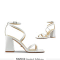 ADAGIO - white patent strappy sandal