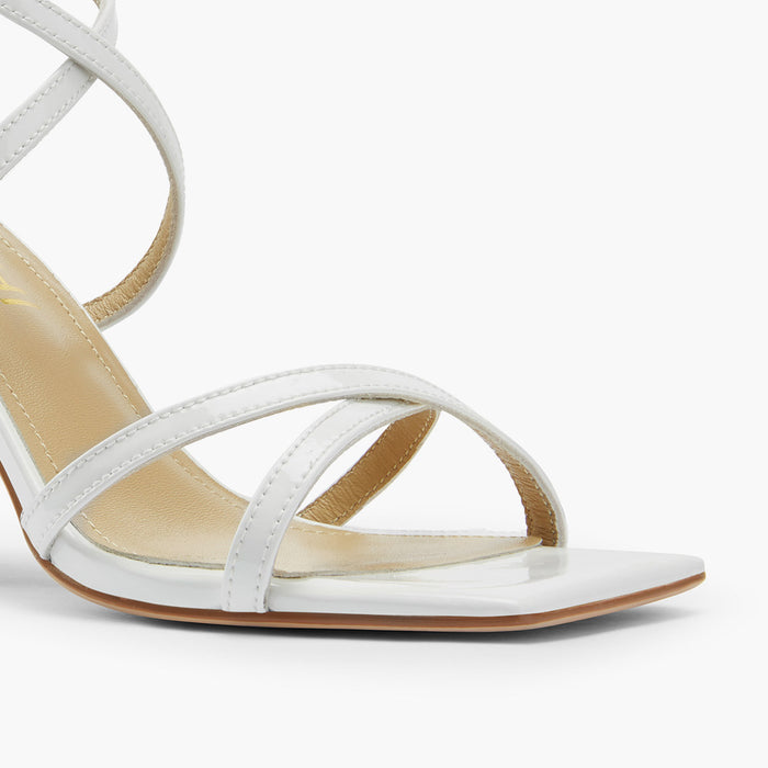 ADAGIO - white patent strappy sandal