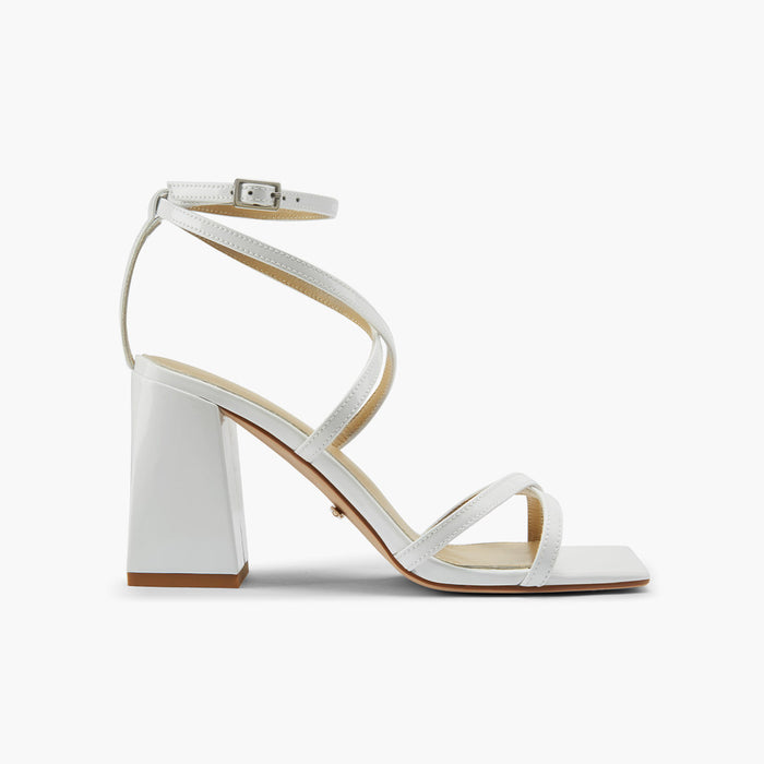 ADAGIO - white patent strappy sandal