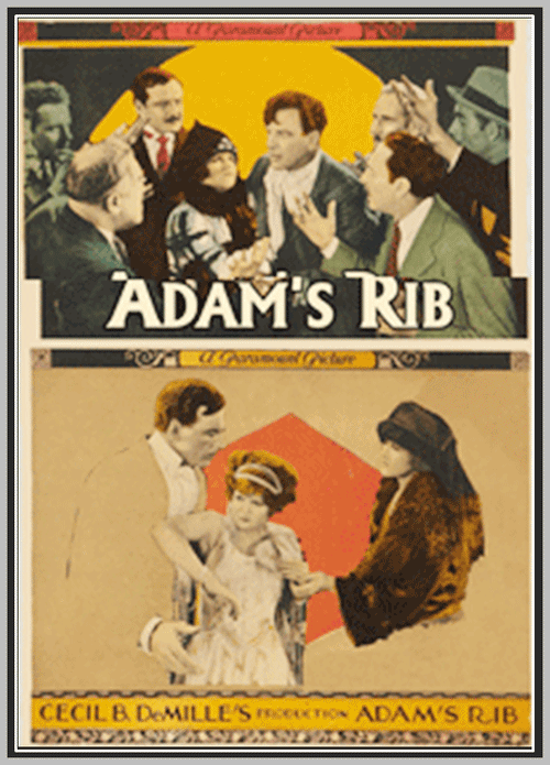 ADAM'S RIB - 1923 - MILTON SILLS - SILENT - RARE DVD