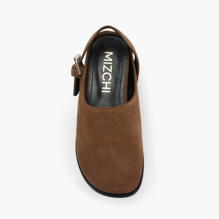 ADORO - Brown Suede Clogs