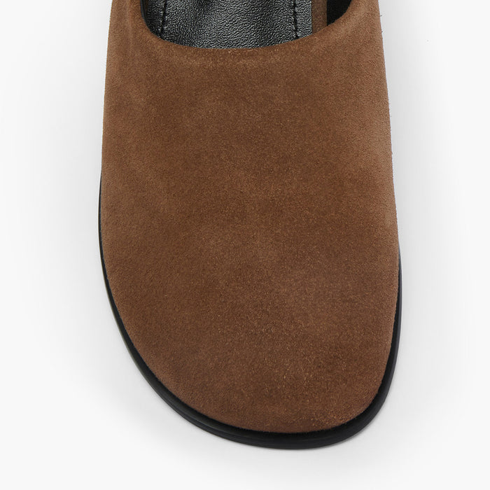 ADORO - Brown Suede Clogs