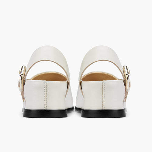ADORO - ivory leather clogs