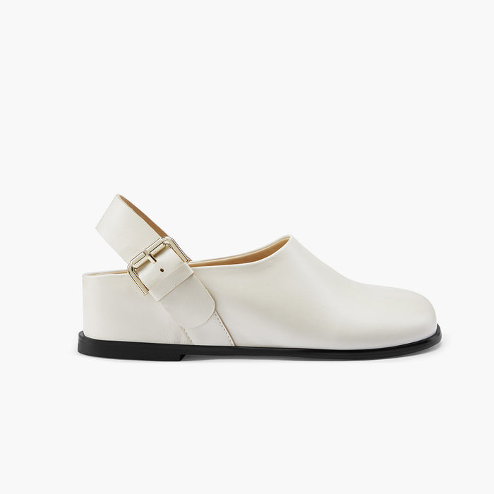 ADORO - ivory leather clogs