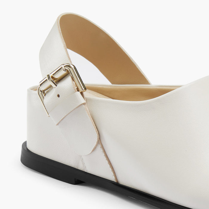 ADORO - ivory leather clogs