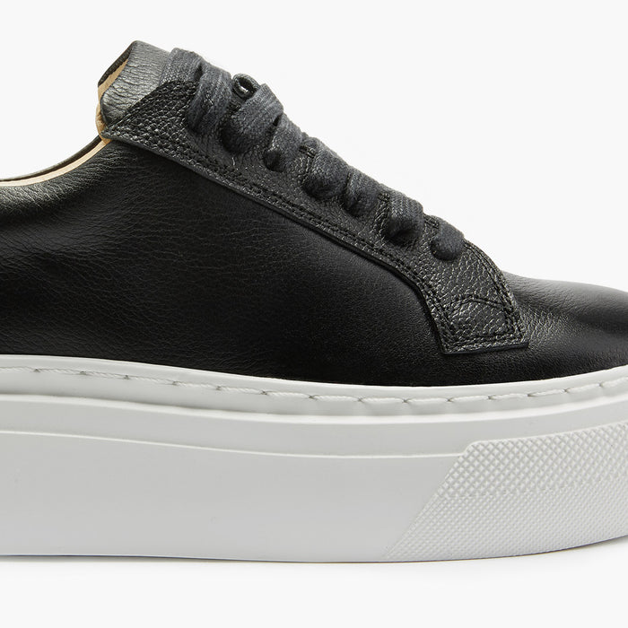 AILANI BLACK - platform leather sneaker