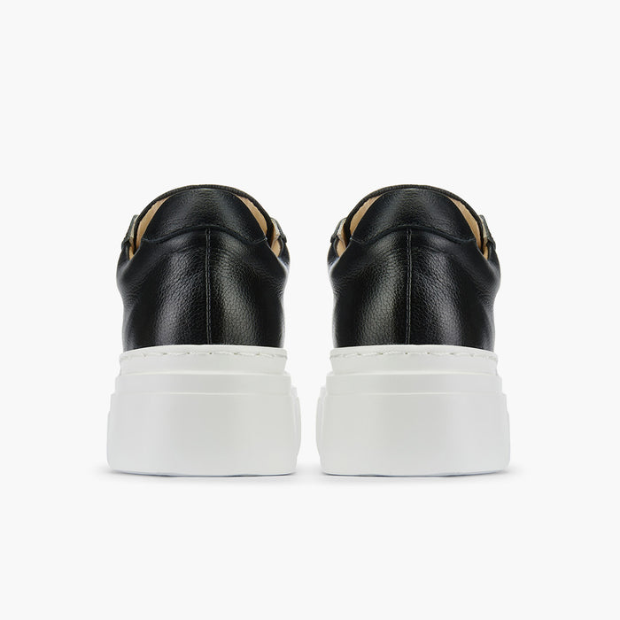 AILANI BLACK - platform leather sneaker