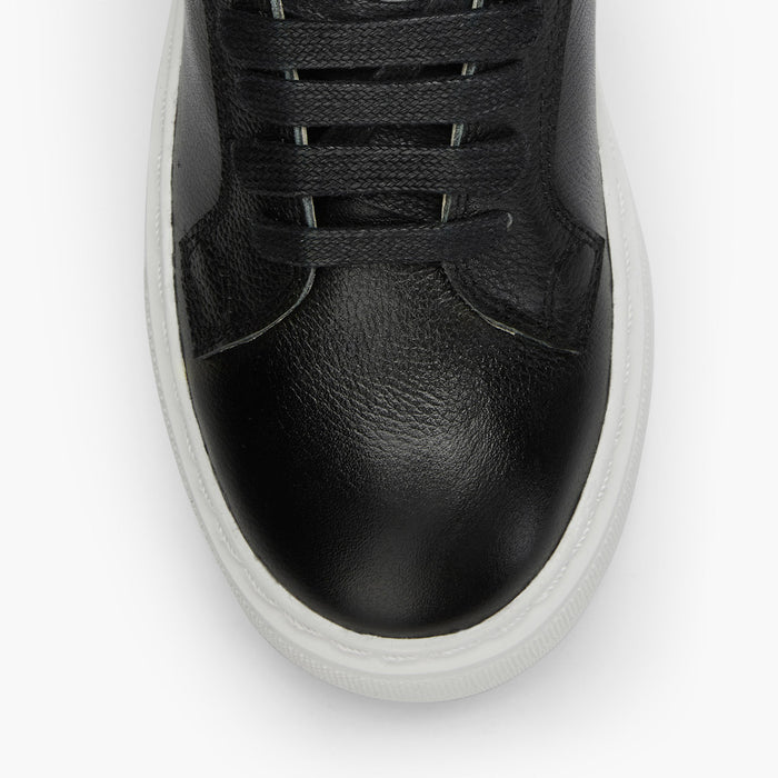 AILANI BLACK - platform leather sneaker