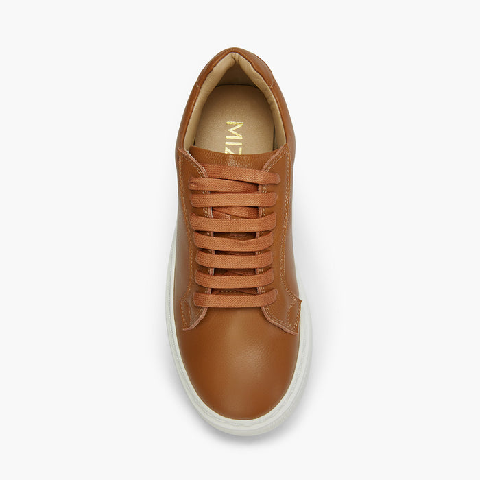 AILANI BROWN - platform leather sneaker
