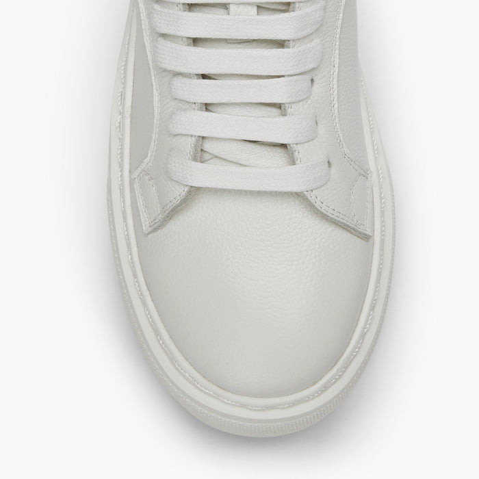 AILANI WHITE - platform leather sneaker