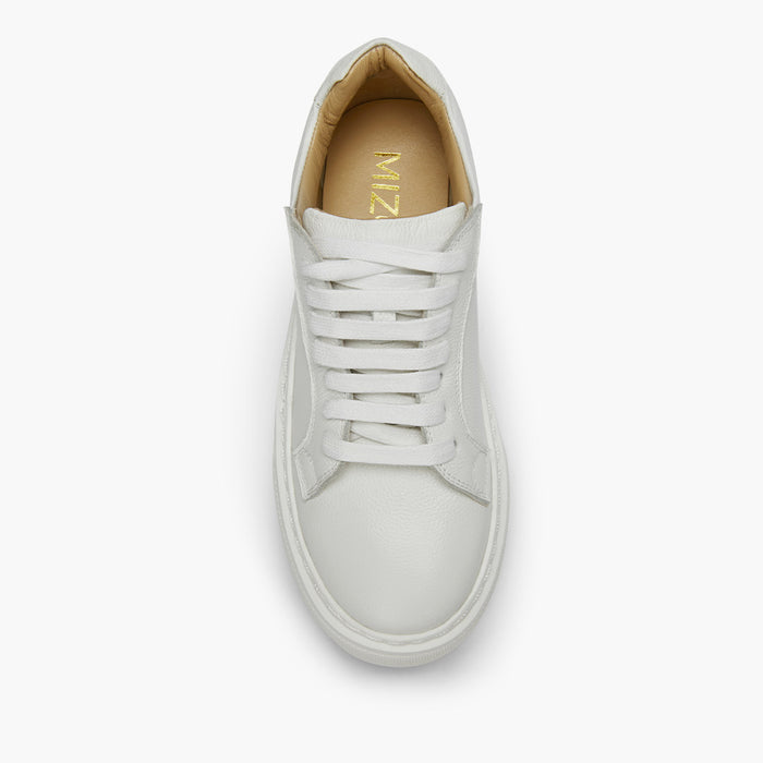 AILANI WHITE - platform leather sneaker