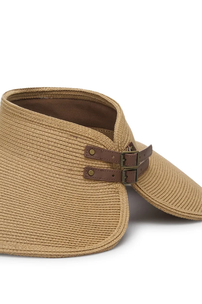 alani rattan hat back view detail