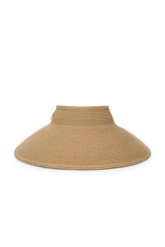 alani rattan hat front view