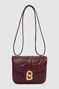 alba bag croco in burgundy by buttonscarves