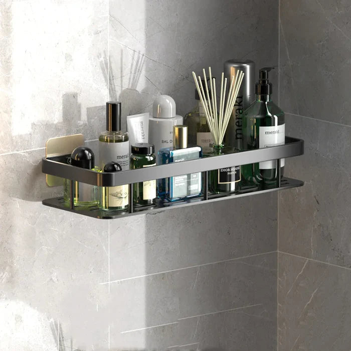 Aluminium wall shelf, black finish