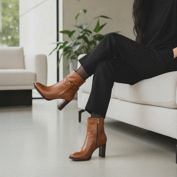 ALVA - leather ankle boots
