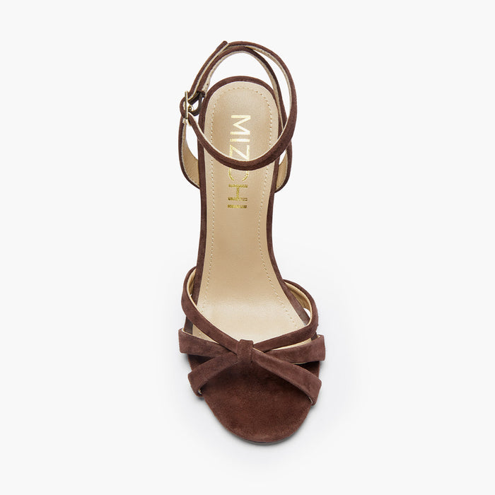 AMELIA BROWN SUEDE - wedge heel sandals