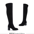 AMOS - mid heel suede knee boots