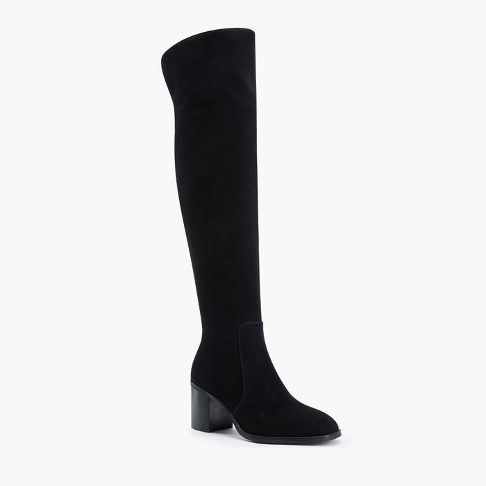 AMOS - mid heel suede knee boots