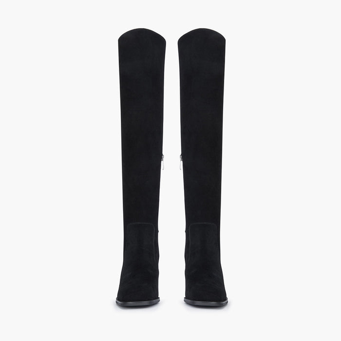 AMOS - mid heel suede knee boots