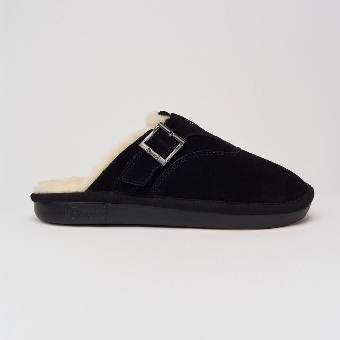 Brunch Amour Shearling slipper in Black suede, product view 5