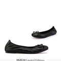 ANAIS - black soft leather ballet pump