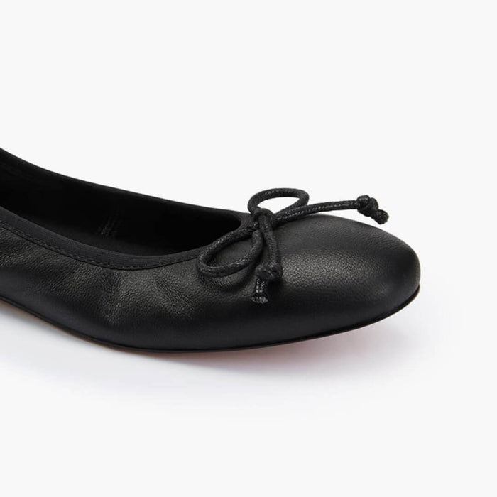 ANAIS - black soft leather ballet pump