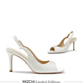 ANGELIKA IVORY SATIN - bridal open toe slingback