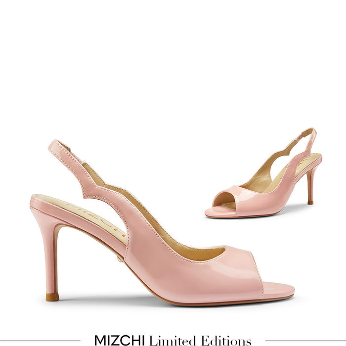ANGELIKA PINK PATENT - open toe slingback