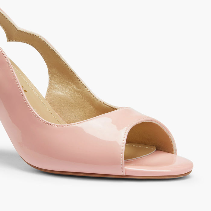 ANGELIKA PINK PATENT - open toe slingback