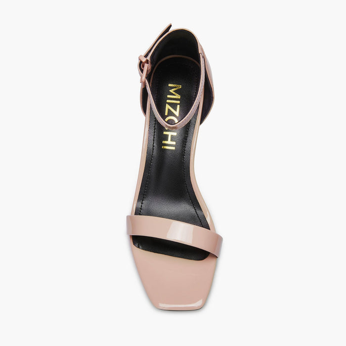 Antonella Beige - Patent Leather Sandals