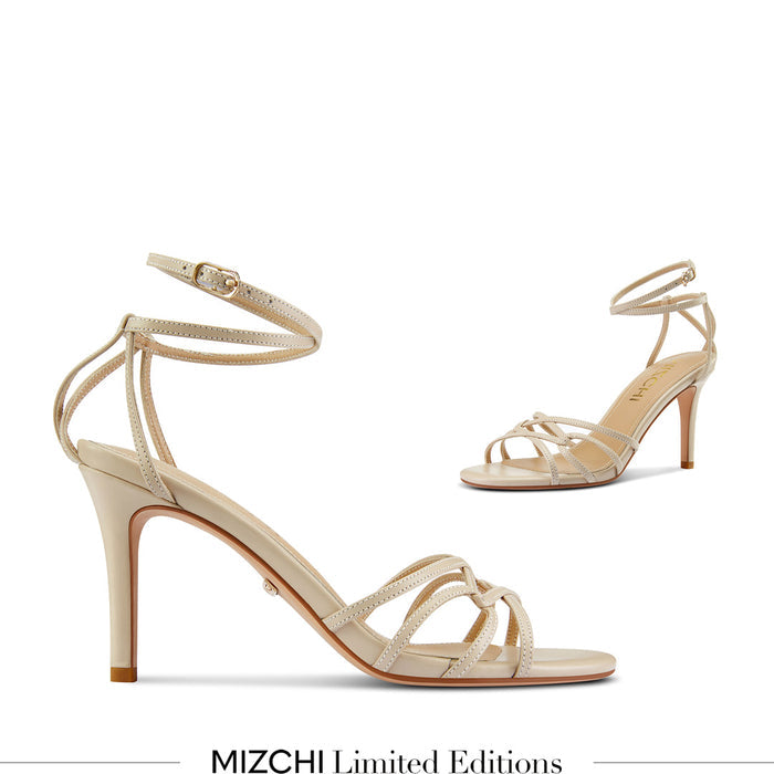 ASTOR - beige leather strappy sandal