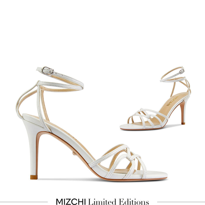 ASTOR - white leather strappy sandal
