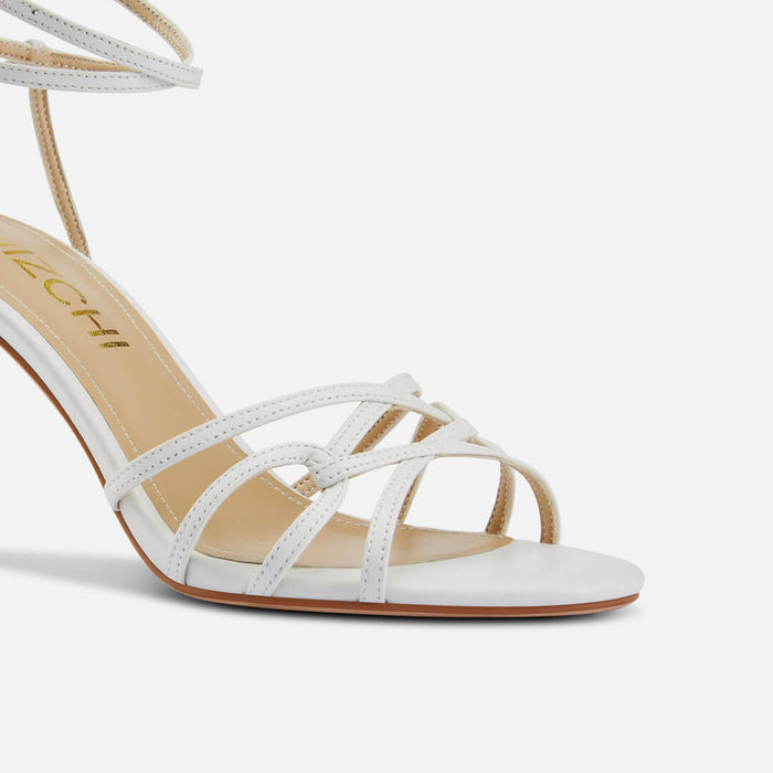ASTOR - white leather strappy sandal