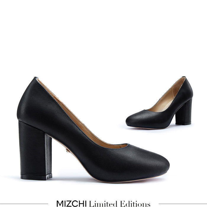 BAMBI - black round toe platform