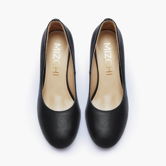 BAMBI - black round toe platform
