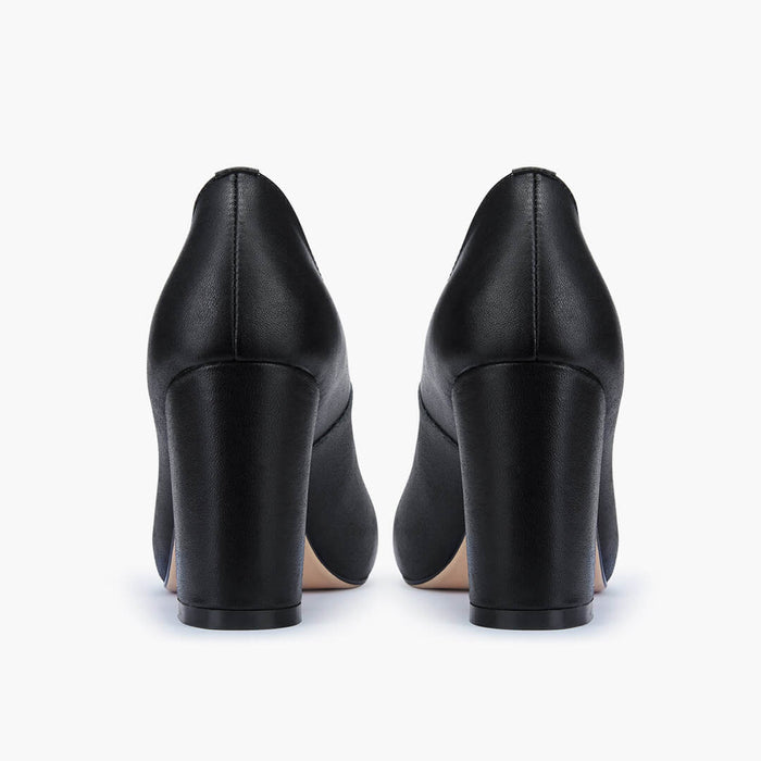 BAMBI - black round toe platform