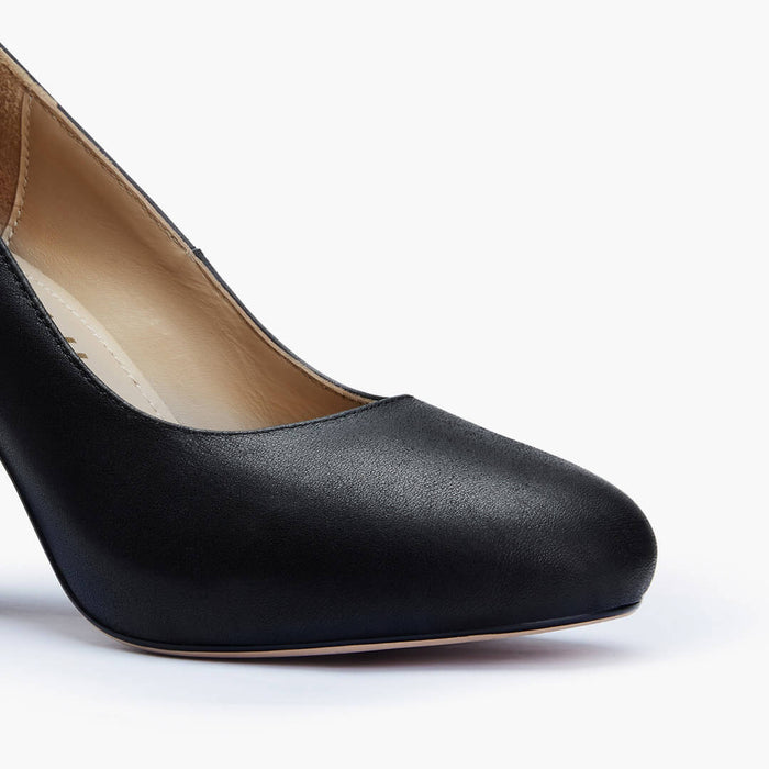 BAMBI - black round toe platform
