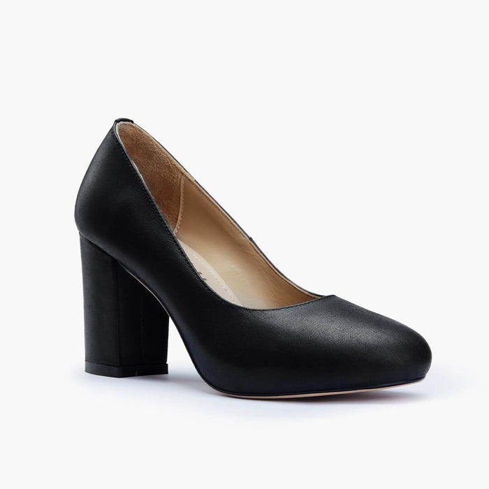 BAMBI - black round toe platform