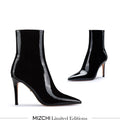 BARGA - black patent ankle boots