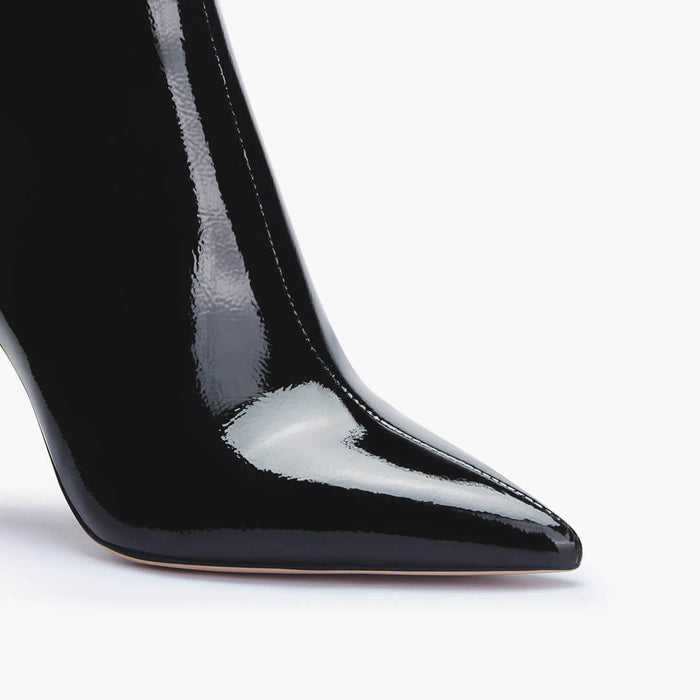 BARGA - black patent ankle boots