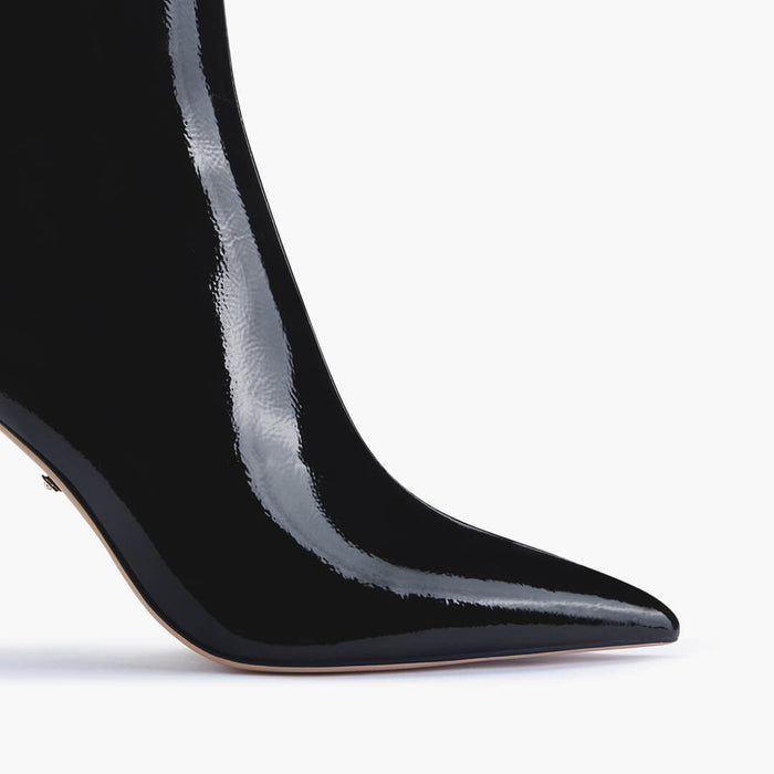 BARGA - black patent ankle boots